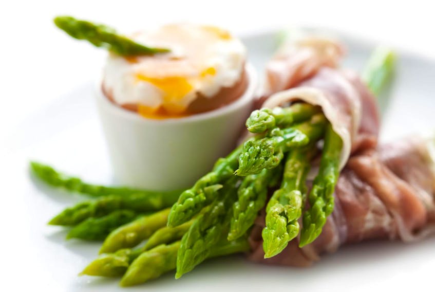 The parts of the asparagus that most people eat are the tender shoots that grow out of the roots starting just below the surface.