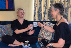 
Eat, Pray, Love author Liz Gilbert, left, kicks off her shoes and settles onto the couch with Nancy Regan for an intimate conversation about love, light, and giving yourself permission to be yourself. 
