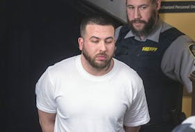Adam Joseph Drake is escorted into Halifax provincial court in 2019 to face a charge of first-degree murder in the November 2016 shooting of Tyler Keizer. - Ryan Taplin/File
