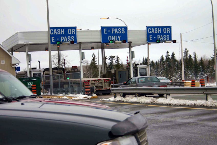 
Winter traffic on Highway 104 at the Cobequid Pass toll booth. - File

