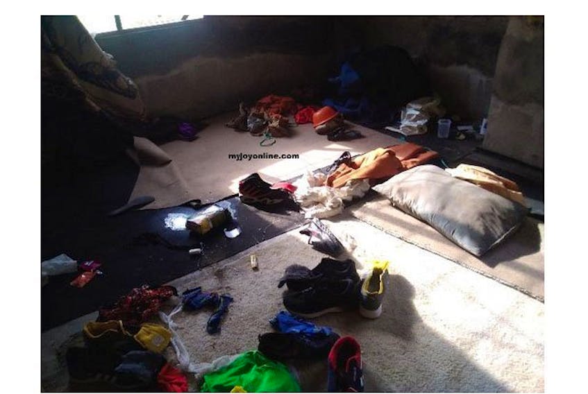 
This screen capture from Joy Online shows the room where the kidnapped Canadians were kept. - Myjoyonline.com
