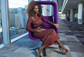 
Marketing executive Bozoma Saint John poses for a photo at the Halifax Convention Centre on Friday after speaking at the keynote luncheon for the Black Business Summit 2019. 
