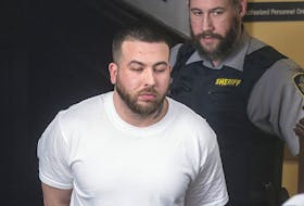 Adam Joseph Drake, shown at court in March 2019, is charged with first-degree murder in the Sept. 4 stabbing of Dartmouth battle rapper Pat Stay at a Halifax nightclub. - Ryan Taplin