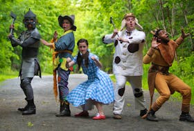 
Members of the cast of Shakespeare by the Sea’s production of Wizard of Oz, at Point Pleasant Park in Halifax. 
