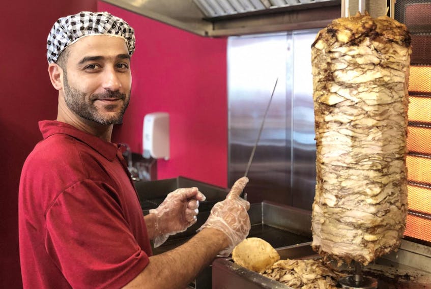 
Ziad Alasadi has made shawarma for 25 years, since he was 15. - Maan Alhmidi
