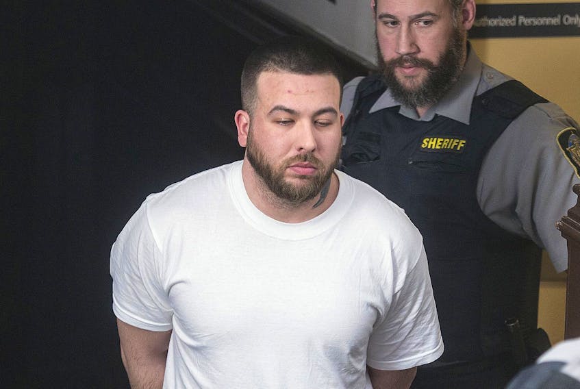 Adam Joseph Drake, shown after his arrest in March 2019, faces a new charge of first-degree murder in the November 2016 shooting of Tyler Keizer in a Halifax parking lot. - File