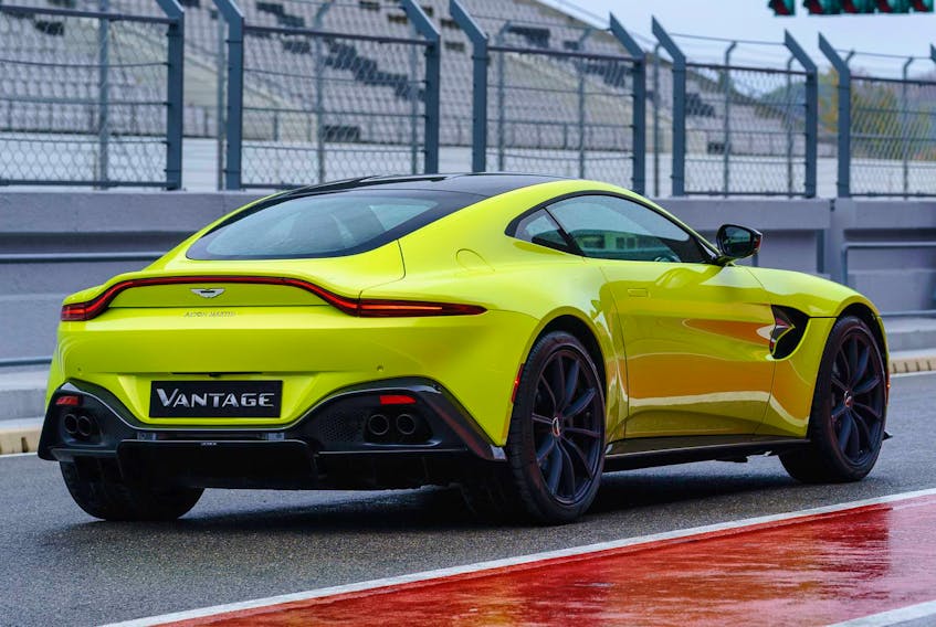 
The Aston Martin Vantage looks like a shark swimming out of the murky deep. - Max Earey
