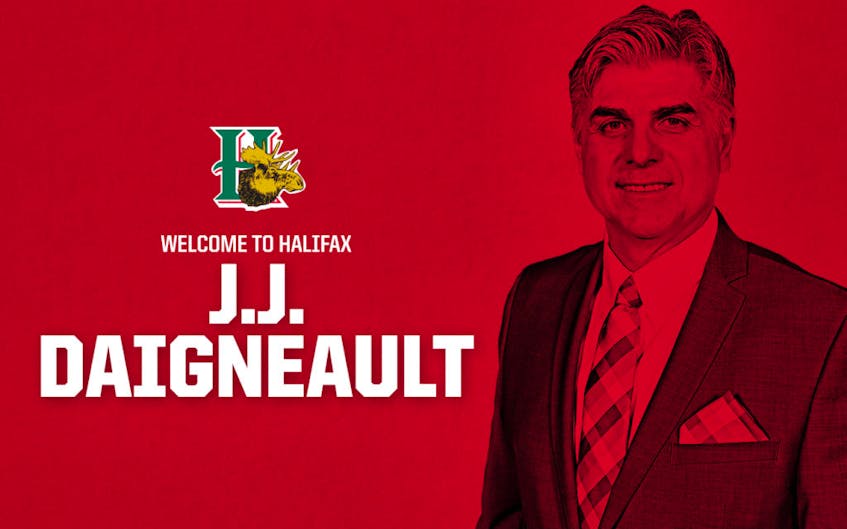 
This image posted on the Halifax Mooseheads’ website welcomes J.J. Daigneault as the new head coach. - Halifax Mooseheads
