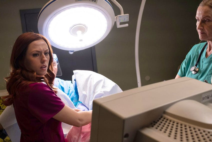 Actor Ashley Bratcher, left, is shown in a scene from the film Unplanned. The controversial anti-abortion movie will be screened at 14 theatres in Canada, including Dartmouth Crossing. - Michael Kubeisy