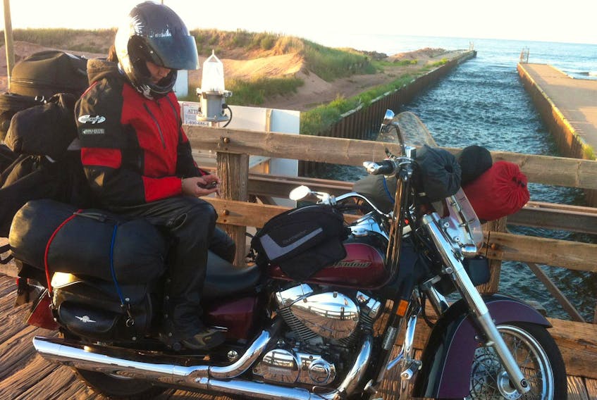 
The Snail, a 750 Honda Shadow, is pictured in Nufrage Harbour, P.E.I., in 2012. - Mark Creamer
