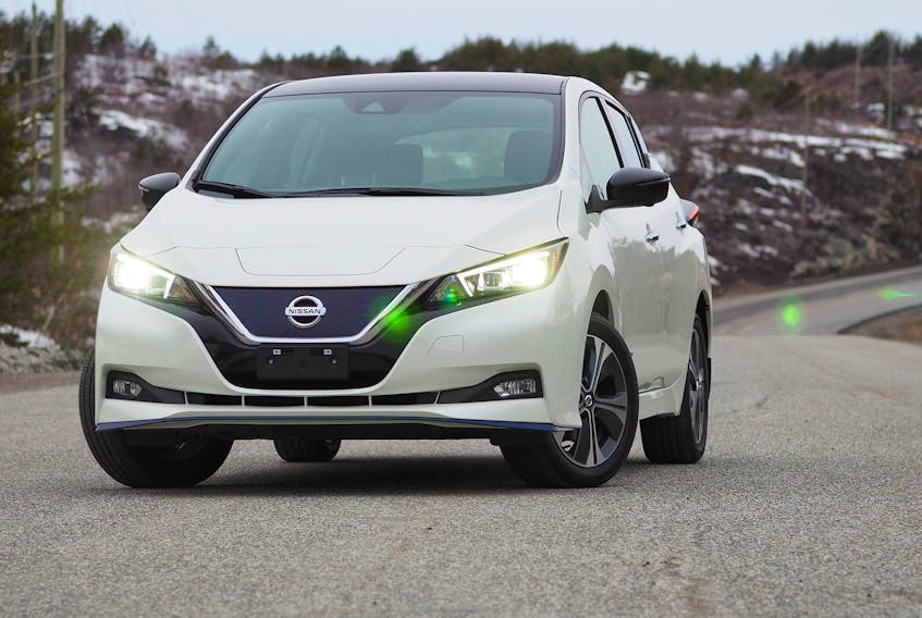
The 2019 Nissan Leaf Plus gets 363 kilometres of advertised range, along with 215 total horsepower. - Justin Pritchard
