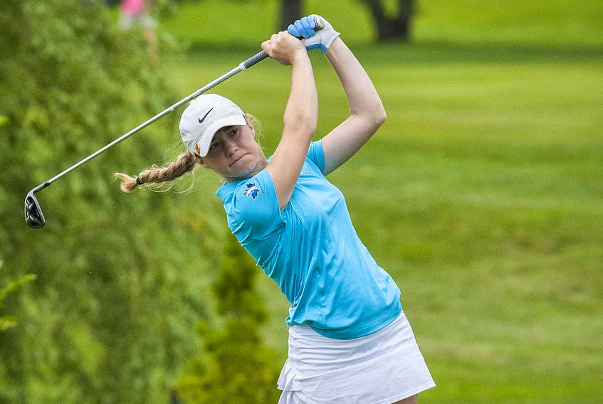 
Haley Baker, seen here in 2017, collected three birdies and three bogeys for an even-par 72 during Wednesday’s second round at the Future Links Atlantic championship in Hartland, N.B. - Herald file
