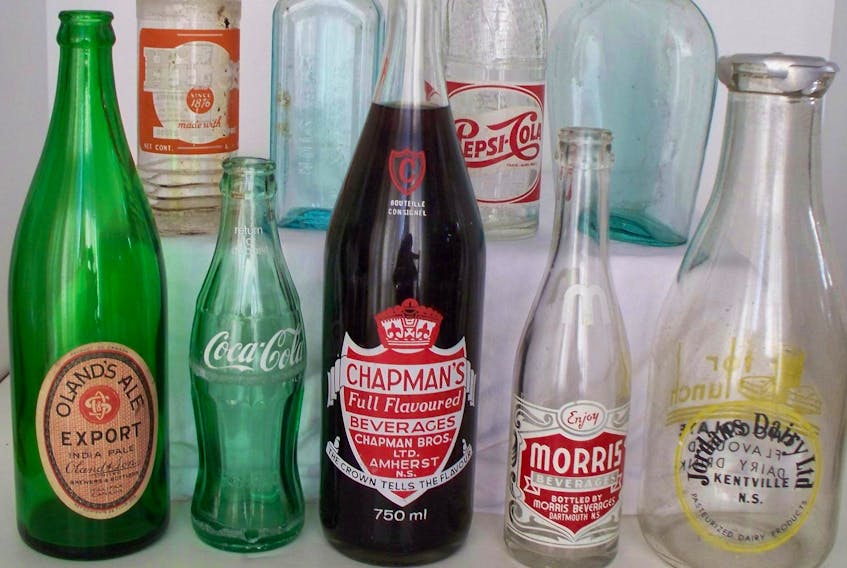 
Glass bottles that have unique design and advertising are coveted by collectors. 
