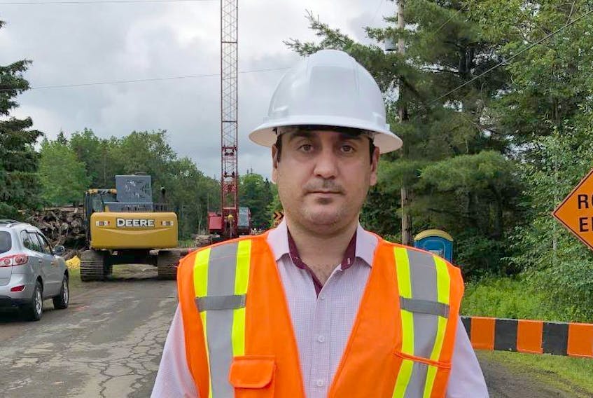 
Haider Alsaeq on site in Cape Breton island working on a project for Nova Scotia’s department of transportation and infrastructural renewal. - Contributed
