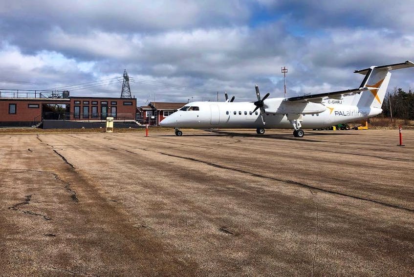 
A PAL Airlines jet lands at the Allan J. MacEachen Port Hawkesbury Airport in this photo taken in April. - Facebook
