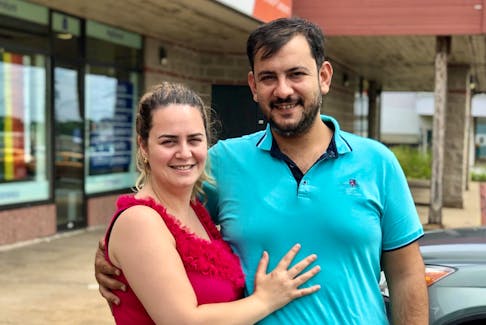 Elie Botros and Hanin Hassan landed in Halifax a month ago. The wife started working in a restaurant and the husband is applying for a job with a construction firm.