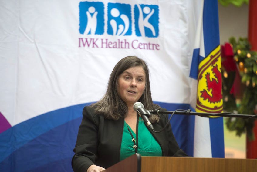
Krista Jangaard, president and CEO at the IWK Health Centre, speaks at a news conference in December on plans to double the size of the emergency department at the women and children’s hospital. - File
