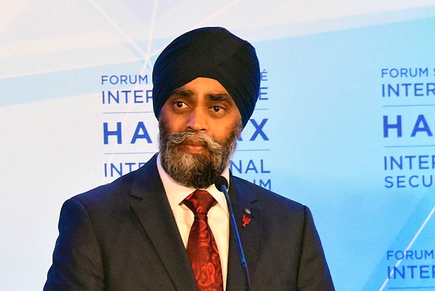 
Defence Minister Harjit Sajjan speaks at the international Security Forum in Halifax in 2016. THE CHRONICLE HERALD FILE
