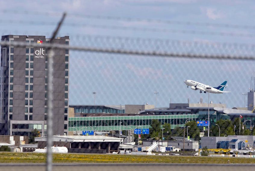 
A WestJet airplane takes off from Halifax Stanfield International Airport on Aug. 31, 2018. - Eric Wynne
