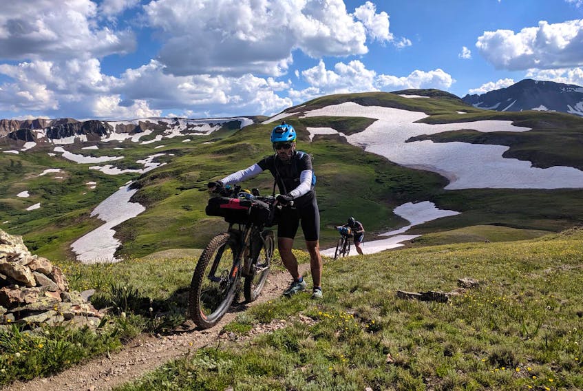 
Just over half the 88 people who started the Colorado Trail Race finished a course so steep that almost 40 percent of it is walked. Tim Farmer travelled 90 to 135 kilometres a day. - Contributed
