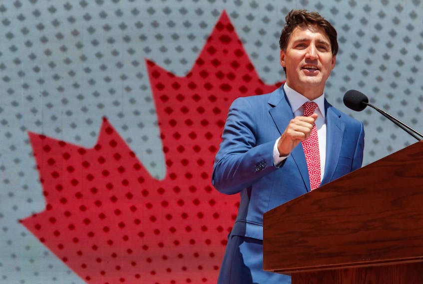 
Prime Minister Justin Trudeau speaks during Canada Day festivities in Ottawa. - Patrick Doyle / REUTERS
