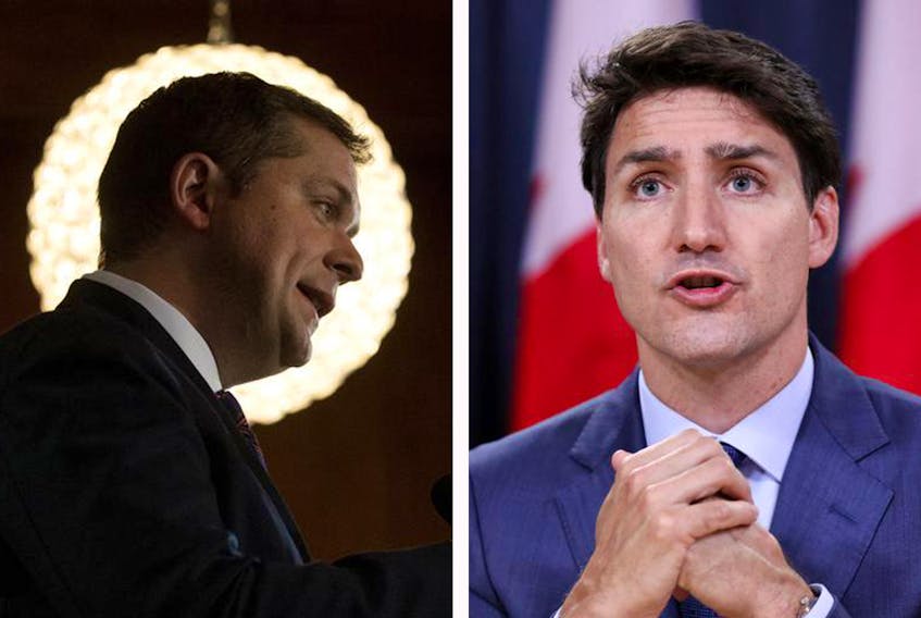 
Prime Minister Justin Trudeau’s Liberals have regained the lead in Ontario, according to polls, but Andrew Scheer’s Conservatives are ahead in Alberta and the Prairies. - Postmedia/Herald composite
