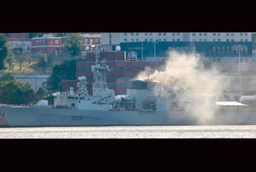 
A Wednesday night fire aboard HMCS Toronto is under investigation. - Tim Krochak
