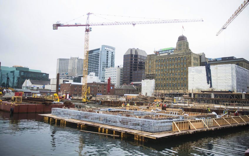 
Early construction work on the Queen’s Marque development in downtown Halifax is seen in this May, 2018 file photo.
