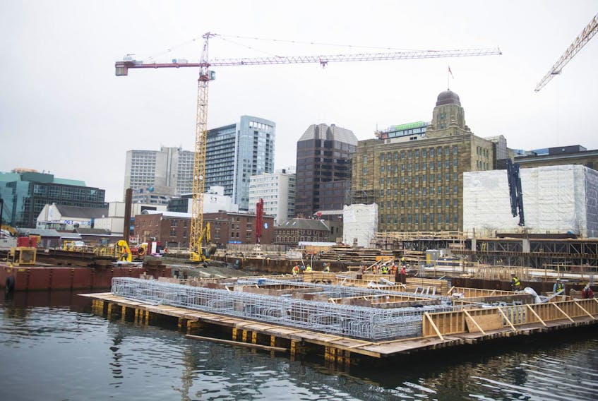 
Early construction work on the Queen’s Marque development in downtown Halifax is seen in this May, 2018 file photo.

