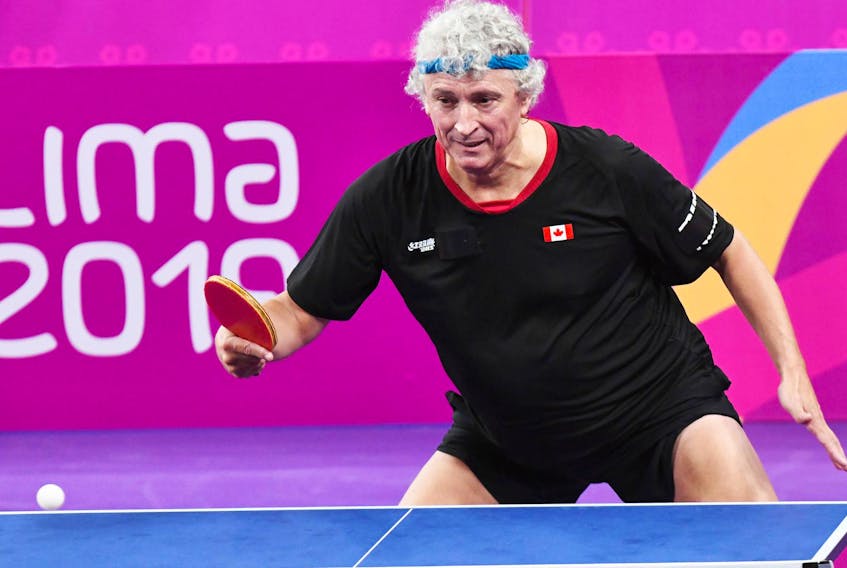 
Ian Kent of Eastern Passage competes in men’s table tennis at the 2019 Parapan American Games in Lima, Peru. Kent owns a 3-0 record to advance to the playoff round. CANADIAN PARALYMPIC COMMITTEE
