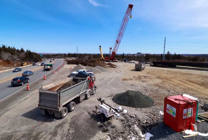 
Sources have revealed a $48-million interchange project will be revealed for where the 103 allows traffic into Bridgewater. Shown here is construction on the 102-103 interchange in April. - Eric Wynne
