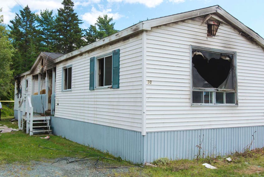 
Firefighters responded to a trailer fire on Bumpy Lane in Lake Echo on Monday. - Tim Krochak / The Chronicle Herald
