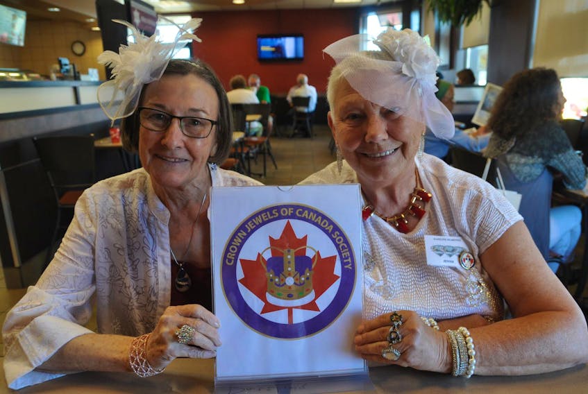 
Linda Cummings (left) and Jennie Simser (right) are members of the Crown Jewels of Canada Society, which is celebrating 10 years this fall. 
