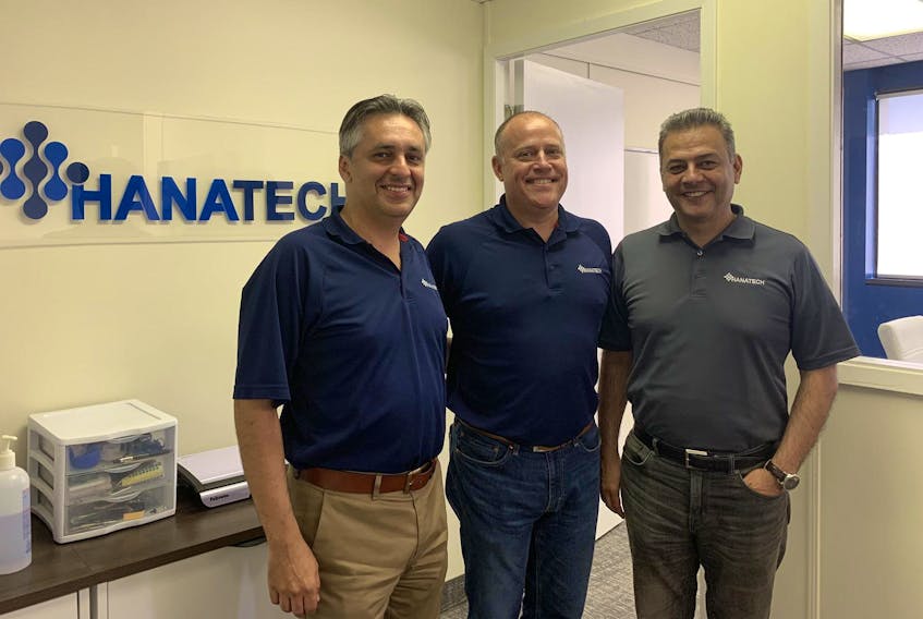 
Hanatech IoT co-founders CEO Ali Nafarieh, left, CFO Chuck Lienaux, and CTO Ali Hamidi. - Contributed 
