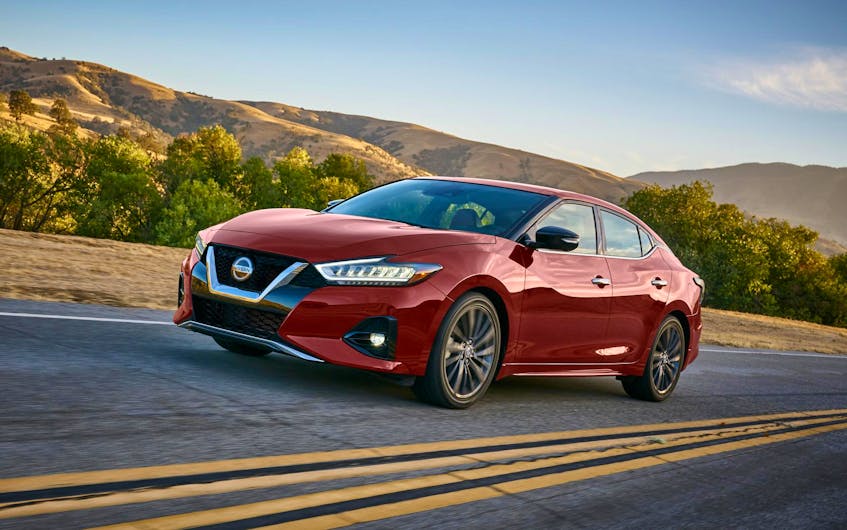 
The 2019 Nissan Maxima is powered by a 300-horsepower (241 lb.-ft. of torque), 2.5-litre, V6 engine. - Mike Ditz
