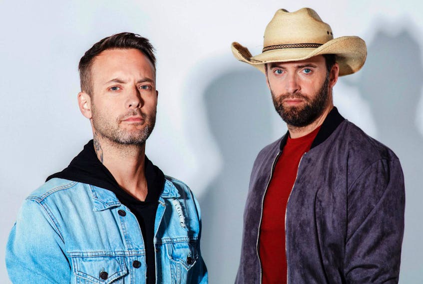 
Canadian country stars Dallas Smith, left, and Dean Brody are on a national co-headlining tour that has several stops in Atlantic Canada. - Mitch Nevins
