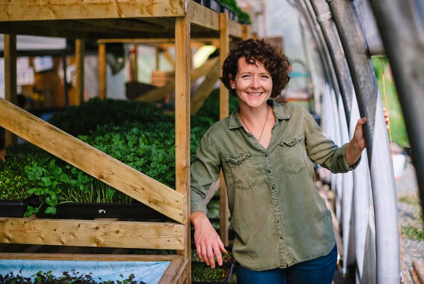 
Cathy Munro’s BrambleHill Farm is now growing microgreen salad mixes year-round in its Pictou County greenhouse. - Christine Whelan Photography
