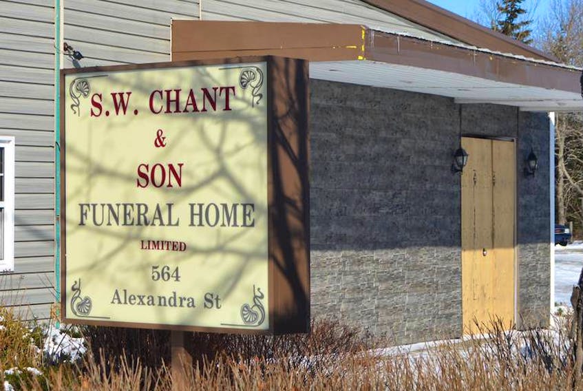 
The former S.W. Chant Funeral Home remains boarded up in Sydney. The former funeral home still has cremated remains but how many is not known. Sharon Montgomery-Dupe/Cape Breton Post 
