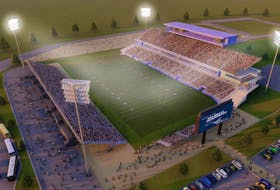
Perspective view of the proposed Shannon Park Halifax stadium. - Don Ellis Architecture
