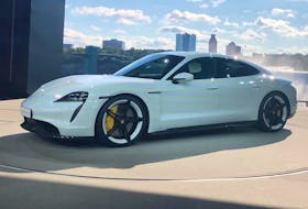 
The 2020 Porsche Taycan Turbo S, shown here in front of the Niagra Falls, generates up to 750 horsepower and 774 lb.-ft. of torque. - Richard Russell
