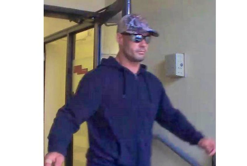 A man, pictured above from a security video, who attempted to rob a Truro bank Wednesday morning has been identified police say, and is believed to be headed for Ontario.