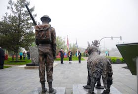 Despite the weather, Ganderites turned out in droves to pay their respects at the Heritage Memorial Park.