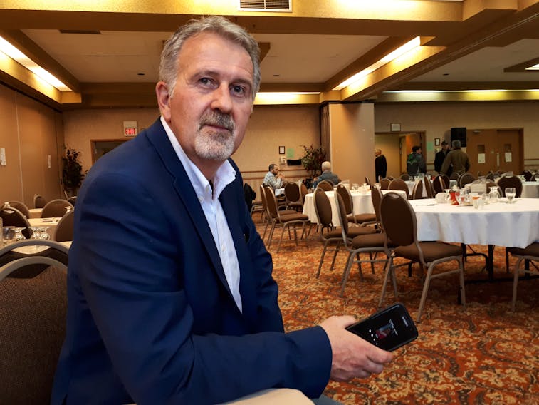 Sean Ryan, the NLC’s vice-president of Regulatory Services and Social Responsibility, spoke with municipal leaders in Gander, May 5, about the NLC’s approach for the roll out legalized cannabis in July.