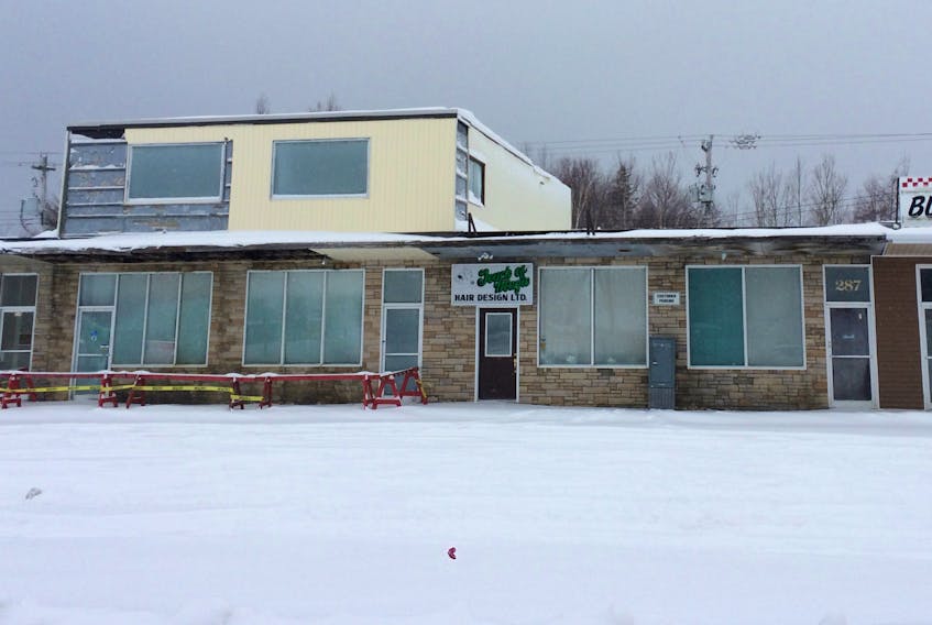 The Town of Gander has issues a demolition order for the mid-section of this strip mall.