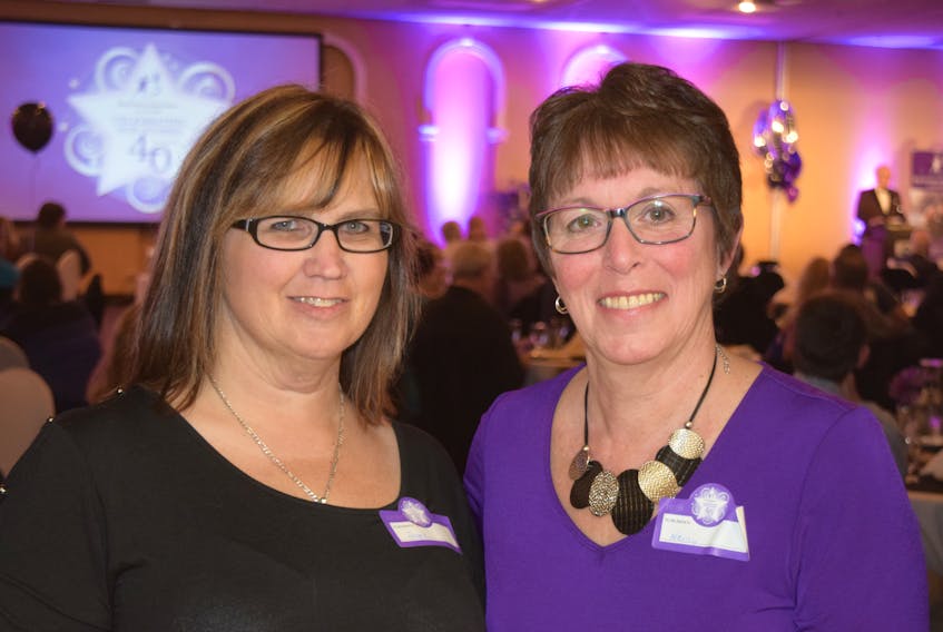 From left: Angela Boyce and Nancy Durno are still close after nearly 40 years. In the 1980s Durno volunteered through Big Brothers Big Sisters in Truro to mentor Boyce when she was nine. On Oct. 13, the pair attended the BBBS Big Night Out gala at Truro’s Best Western Glengarry, celebrating 40 years of success in working with young people. Boyce and Durno still see each other as sisters.