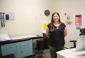 Dr. Erin FitzPatrick, pictured in her examination room in Burin, says the current fee-for-service system used to compensate community-based family doctors in Newfoundland and Labrador prioritizes patient volume over quality of care. PAUL HERRIDGE/THE SOUTHERN GAZETTE