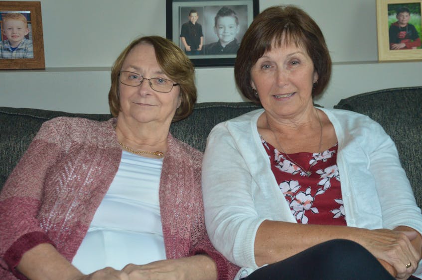 Cousins Sharon Lee Butler Schleyer, left, and Hattie Lee Butler Pike had an opportunity to meet earlier this month after finding onE another online through Ancestry.