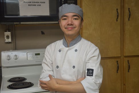Guangming (Danny) Weng is a Chinese chef updating his kitchen repertoire by completing the cooking program at the College of the North Atlantic campus in Burin.