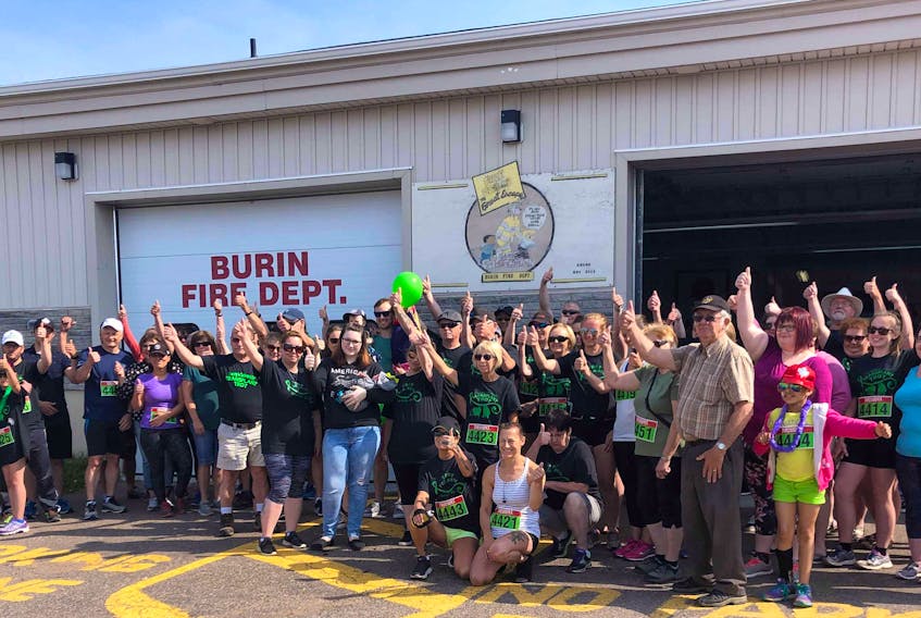 About 100 people turned out for the First Annual Burin Bay Arm, NL Transplant Trot, which raised $2,100 for the Canadian Transplant Association Newfoundland Branch.  CONTRIBUTED PHOTO
