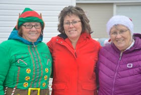 Kathleen Whyte, Loretta Ward and Clara Whyte talk about celebrating Christmas in South East Bight. All three came out to the wharf to greet Santa when he made his annual visit with Burin Peninsula RCMP on Wednesday, Dec. 18.